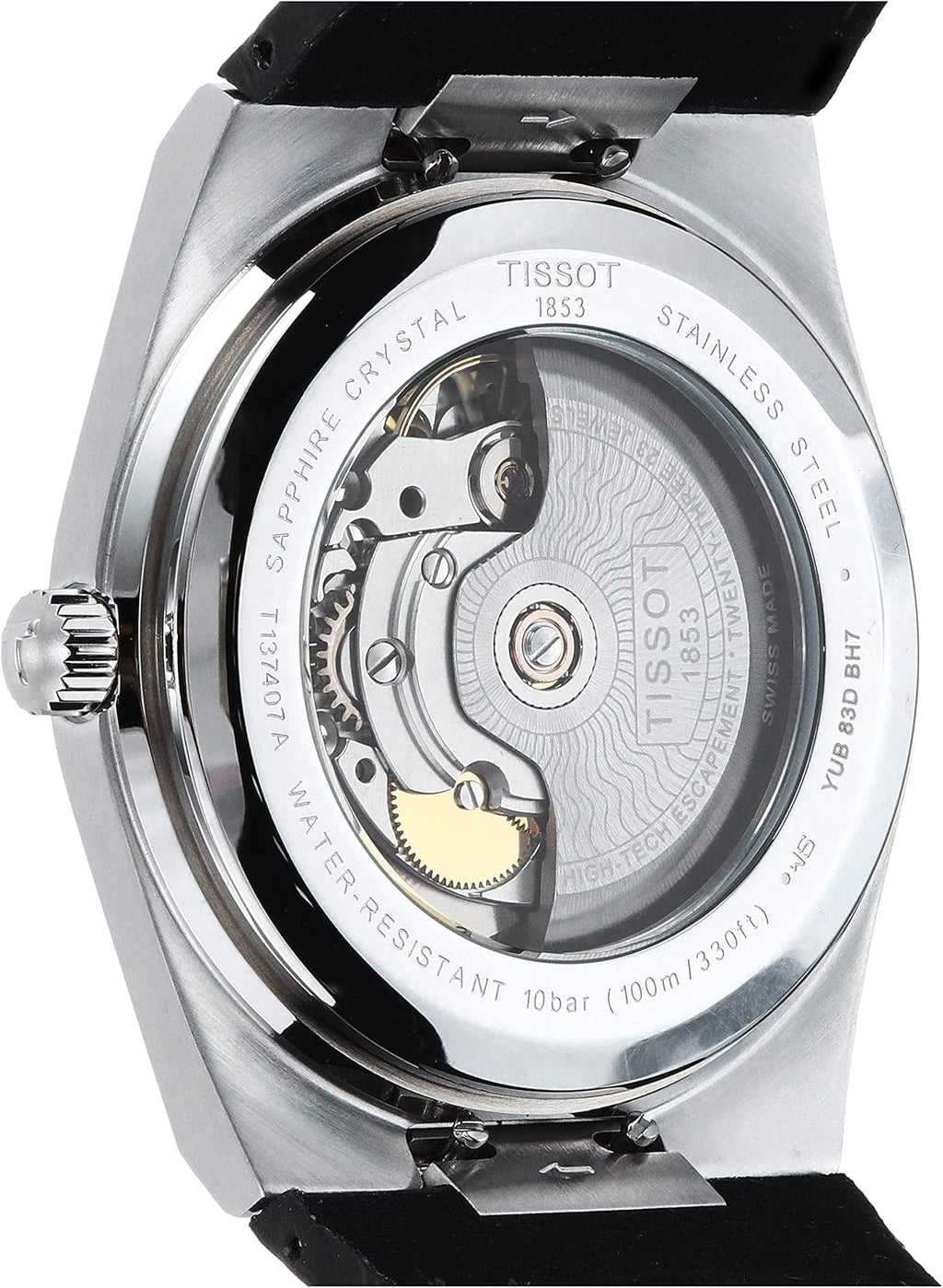 Men's Automatic Watch, Black Leather S807755