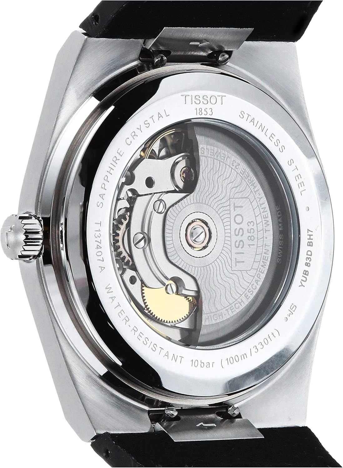 Men's Automatic Watch, Black Leather S807755