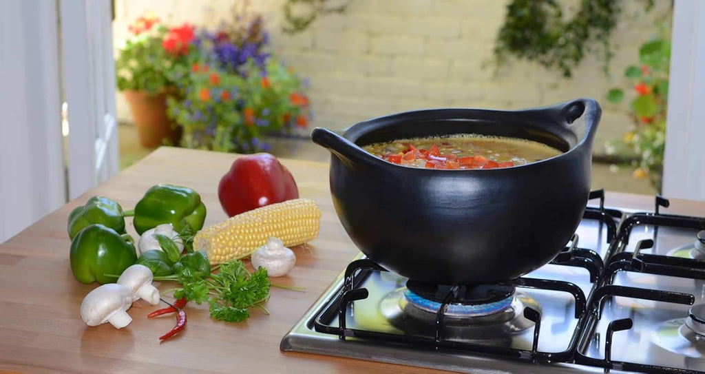 Clay Pot for Cooking with Handles and Lid, 3.5 Lt S819694