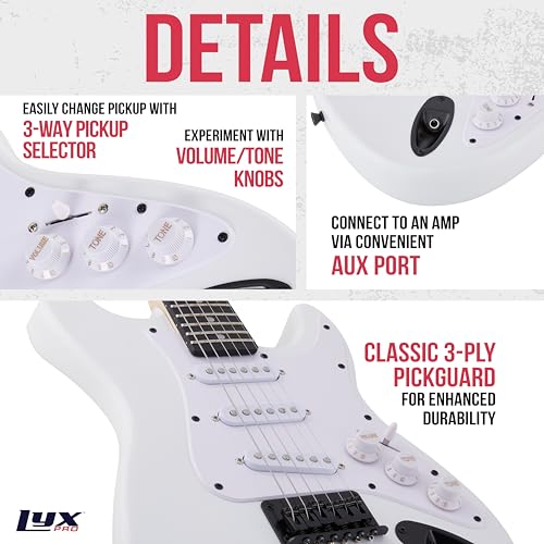 3/4 Size Electric Guitar Kit for Kids with Amp and Accessories V60944