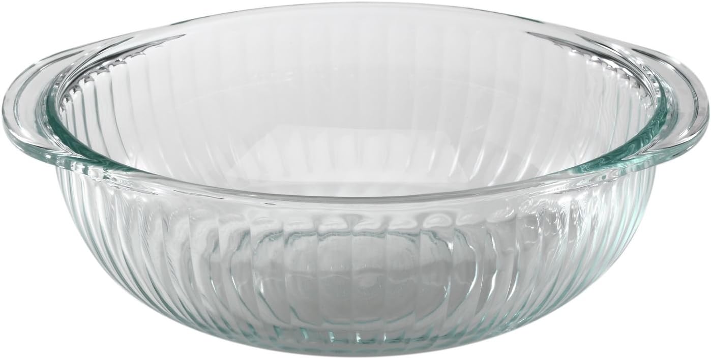 Pyrex Serveware 2-Qt Sculpted Bowl, Clear