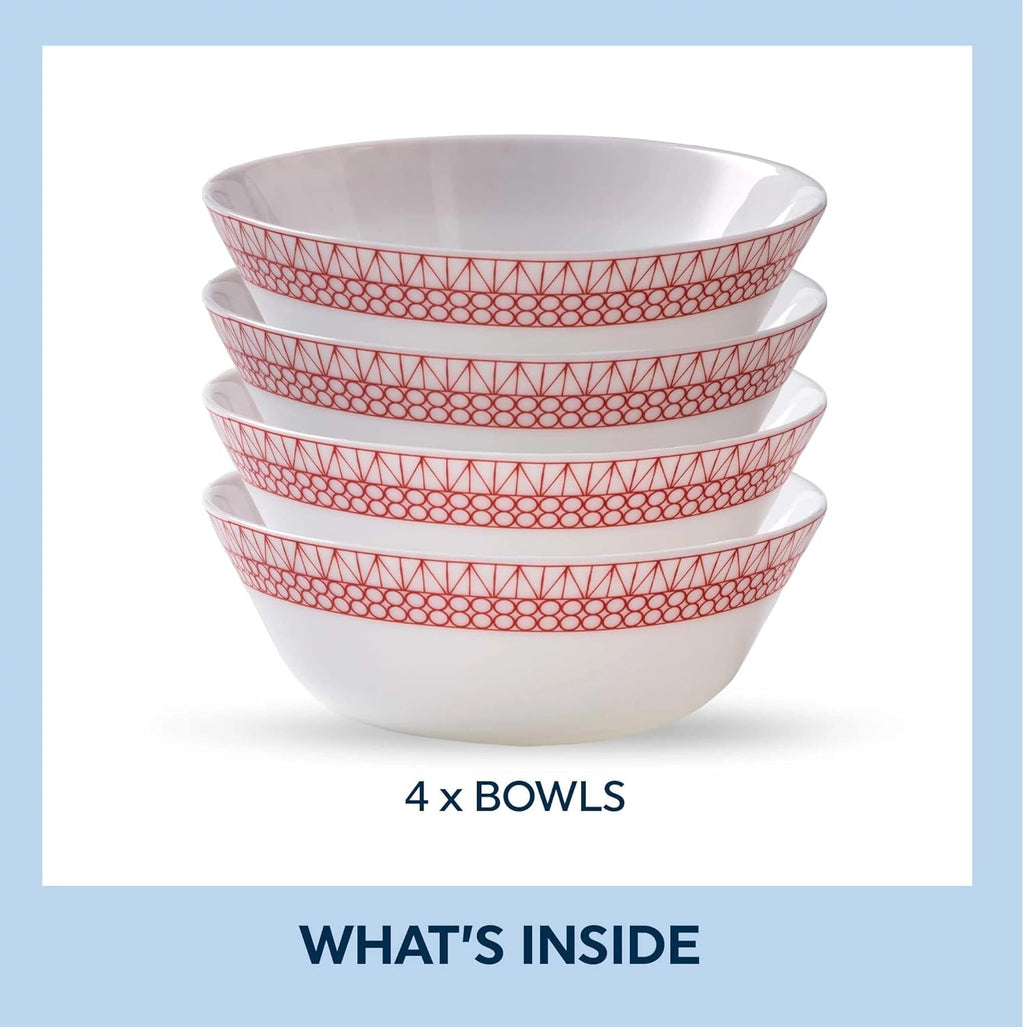 Soup/Cereal Bowls Set, 18-Oz, Microwave and Dishwasher Safe O411