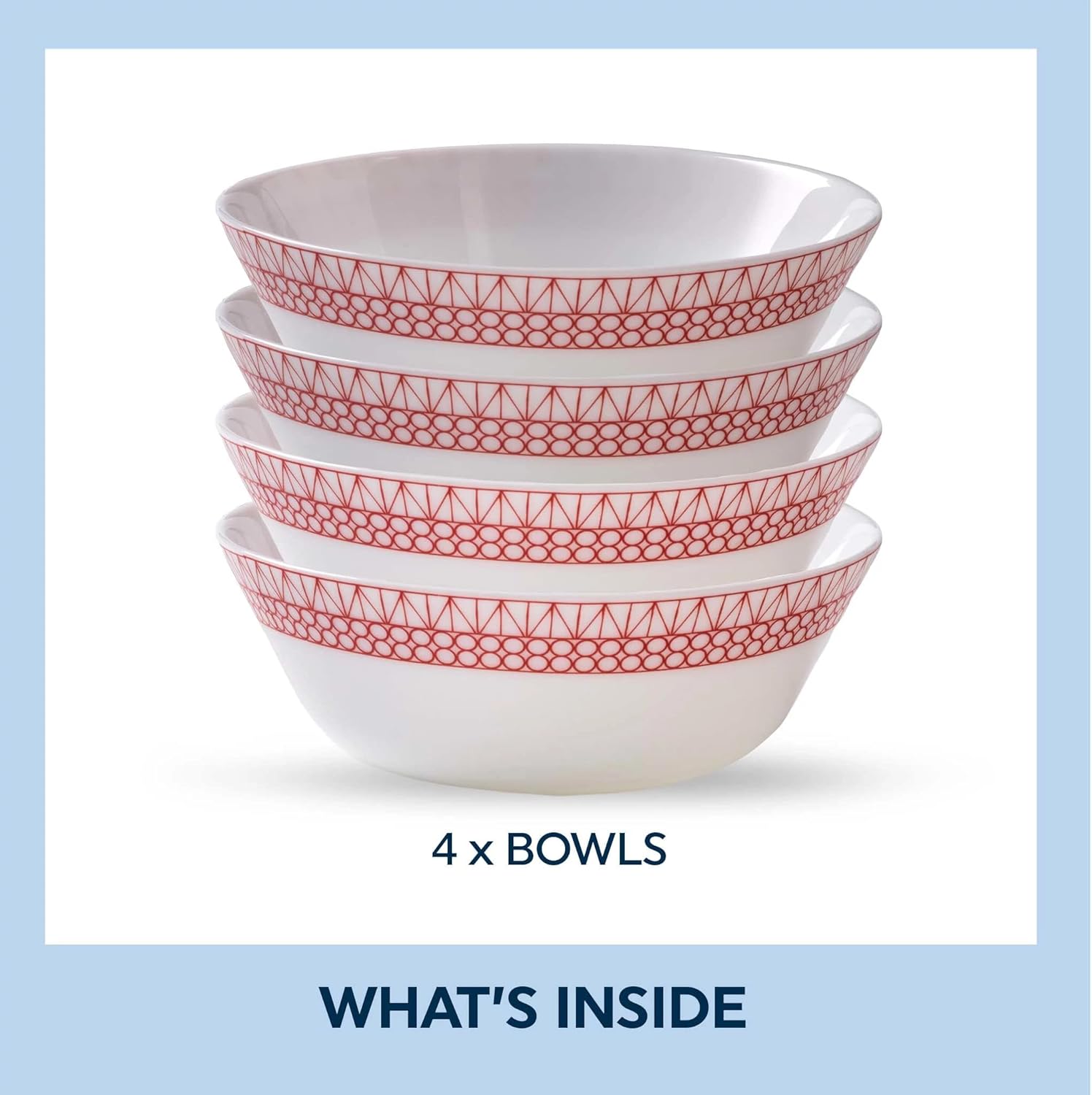 Soup/Cereal Bowls Set, 18-Oz, Microwave and Dishwasher Safe O411