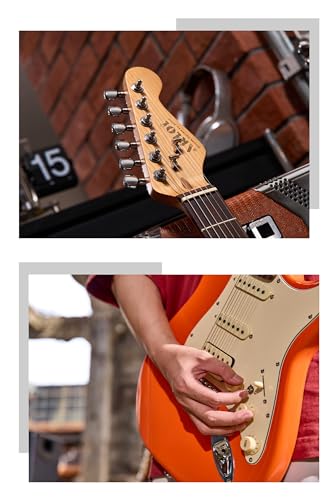 Electric Guitar with Coil-Split, Roasted Maple Neck, HSS Pickups, Beginner Kit with Amp and Bag C21096