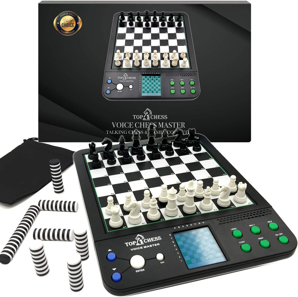 Top 1 Chess Set Board Game, Electronic Voice Chess Academy Classical 8 in 1 Computer Voice Teaching System, Teach Chess Strategy, Chess Sets Games Lovers