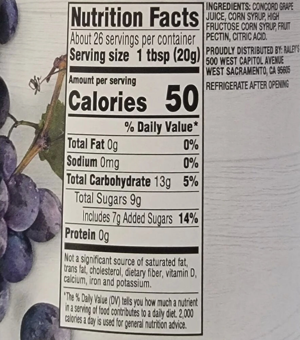 Grape Jelly 18 Oz (Pack of 4) in Glass Jars V662