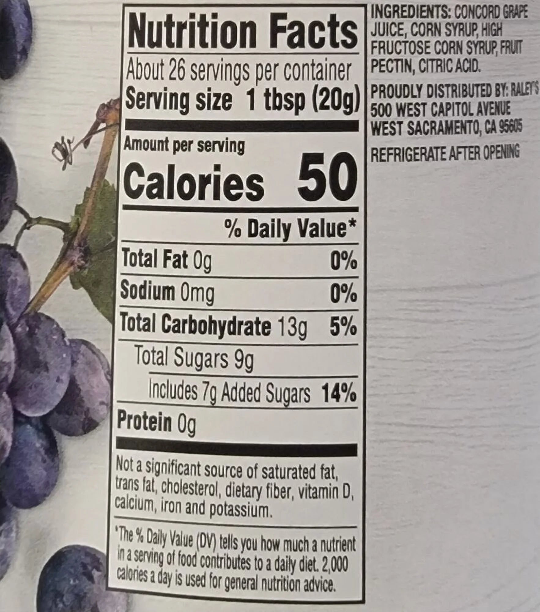 Grape Jelly 18 Oz (Pack of 4) in Glass Jars V662