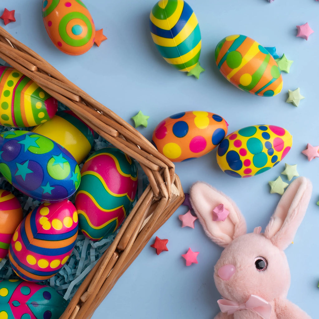 24 PCS Colorful Squishy Eggs for Easter Egg Hunt, Slow Rising Stress Relief Toys Q68681