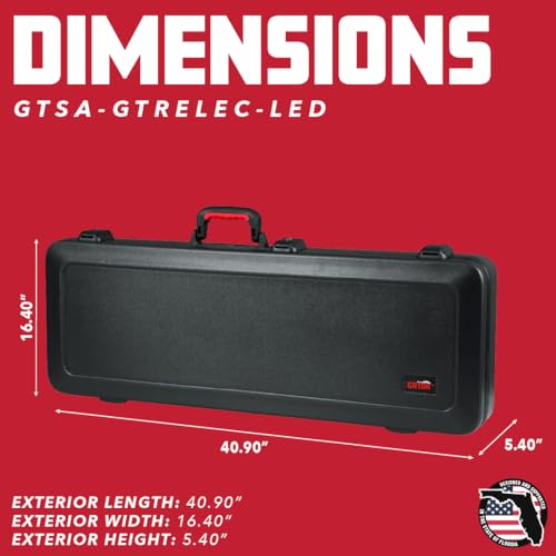 Molded Flight Case for Strat/Tele Style Electric Guitars with TSA Locking Latch U665