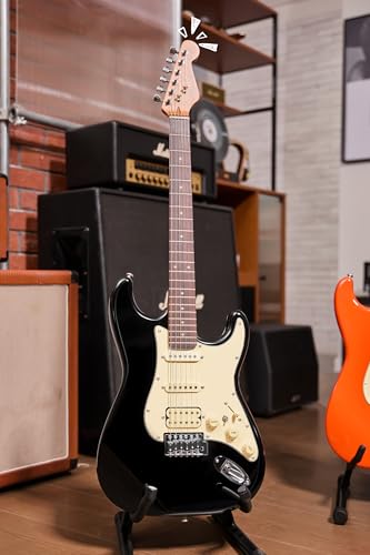 Electric Guitar with Coil-Split, Roasted Maple Neck, HSS Pickups, Beginner Kit with Amp and Bag C21096