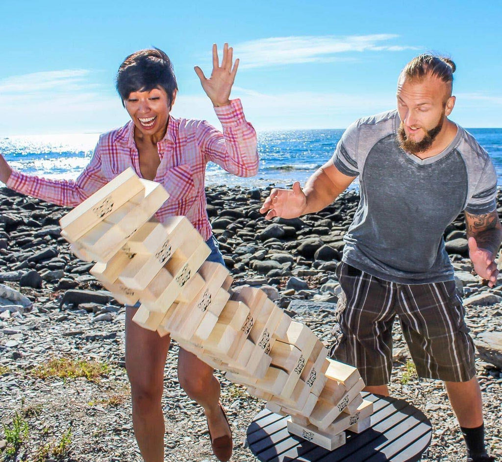 Giant Hardwood Stacking Game with Carry Bag T71993