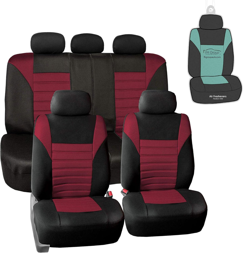 Car Seat Covers Pair Set, Airbag Compatible, Universal Fit for Cars Trucks and SUVs, Gray/Black O278981