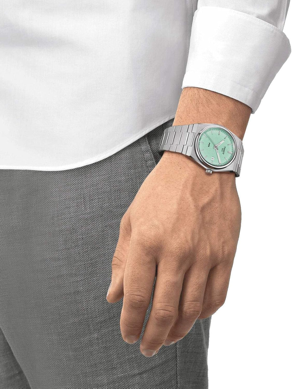 Men's Quartz Watch, Grey Stainless Steel T251428