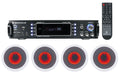 Rockville 1000w Home Theater Bluetooth Receiver+(4) In-Ceiling 6.5" LED Speakers