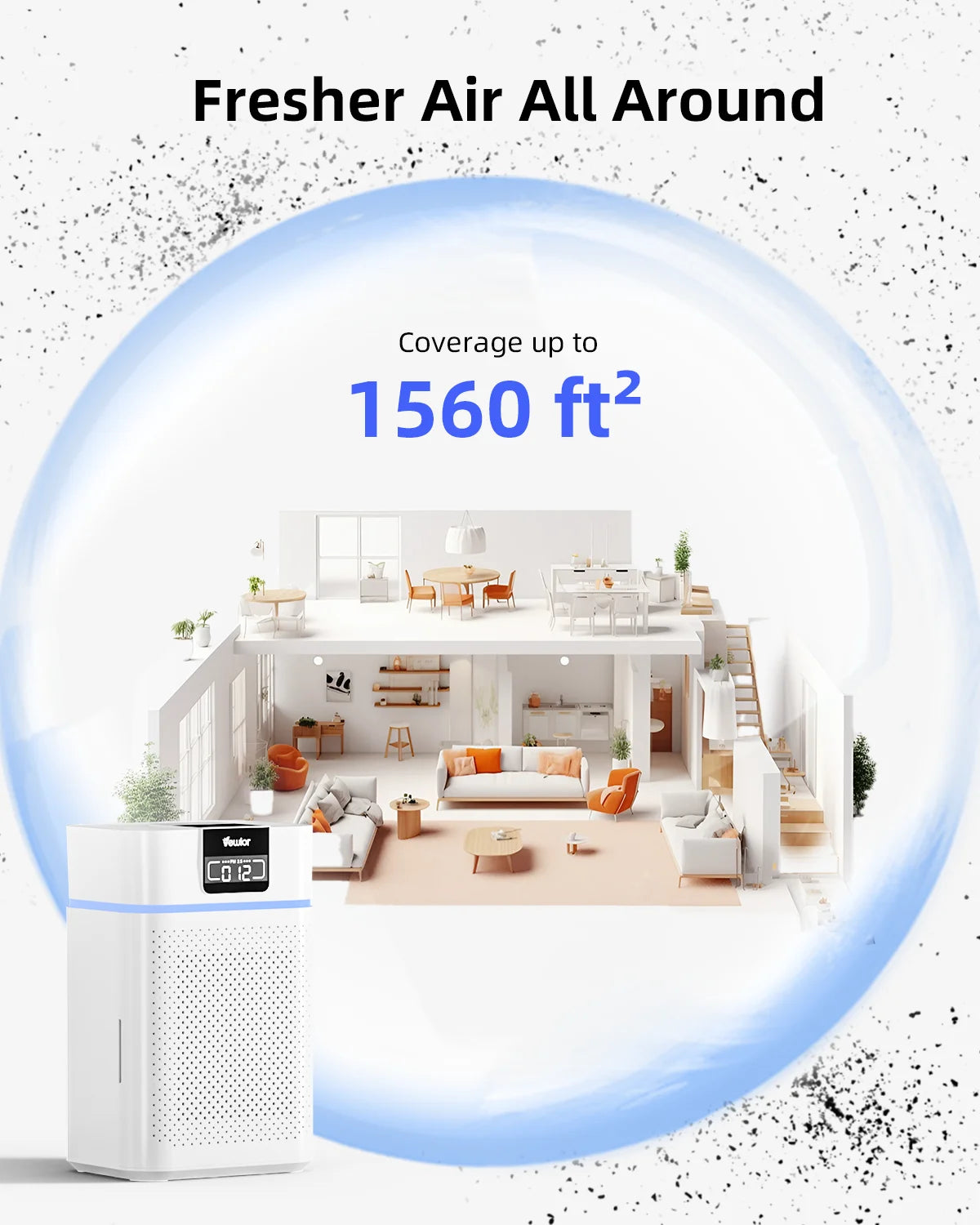 Air Purifier for Home, HEPA 13 Filter, Covers 1076 Sq Ft N48115