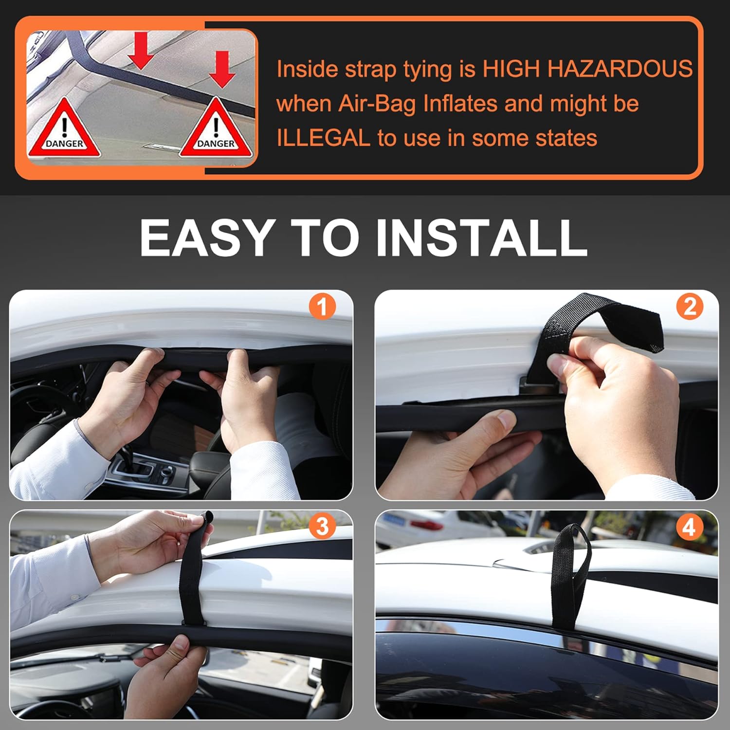 Rooftop Cargo Carrier Bag 21 Cubic Feet, Waterproof Soft-Shell Roof Rack with Anti-Slip Mat M640
