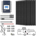 ACOPOWER 600 Watt Solar Panel Off-grid System High Efficiency Monocrystalline 6*100W Solar Panels Kit with 50A MPPT LCD Charge Controller/Mounting Brackets/Y Connectors/Solar Cable/Cable Entry housing