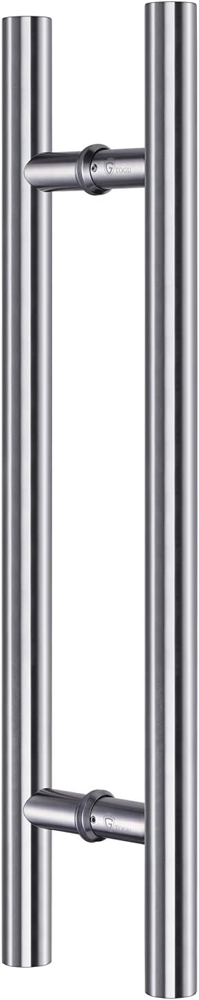 TOGU TG-6012 36 inches Solid Standoffs Heavy-duty Commercial Grade-304 Stainless Steel Push Pull Door Handle/Barn Door Pull Handle/ Glass Pulls , Full Brushed Stainless Steel Finish