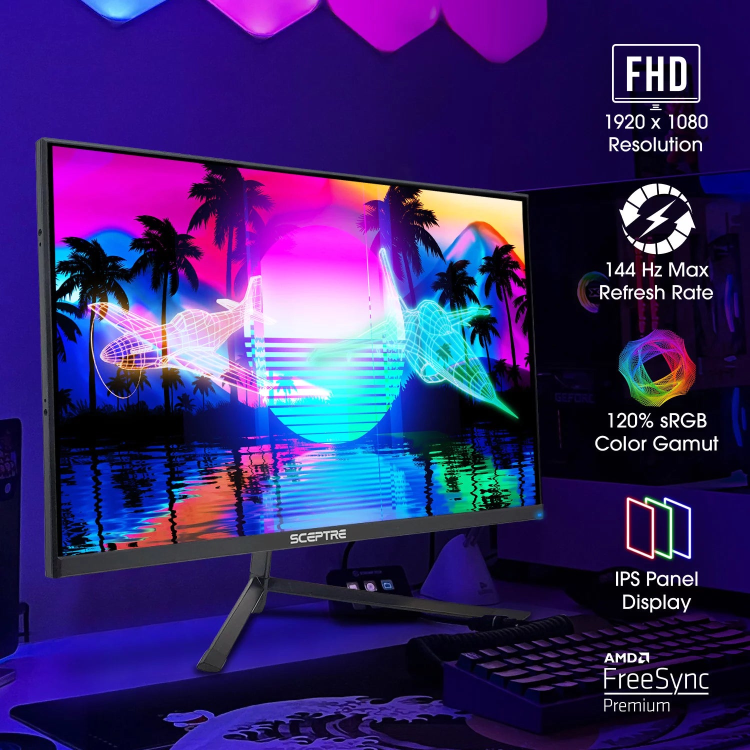 27" IPS LED Gaming Monitor 144Hz 1ms FreeSync P45969