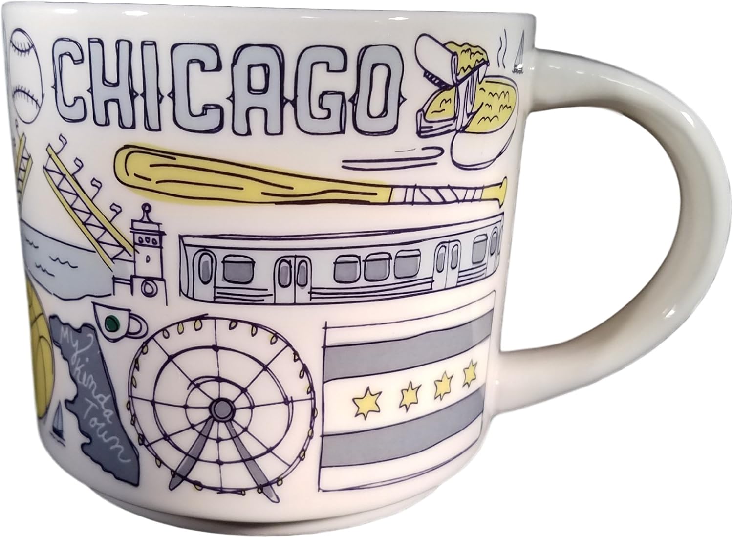 Starbucks Chicago Been There Series Ceramic Coffee Mug, 14 oz