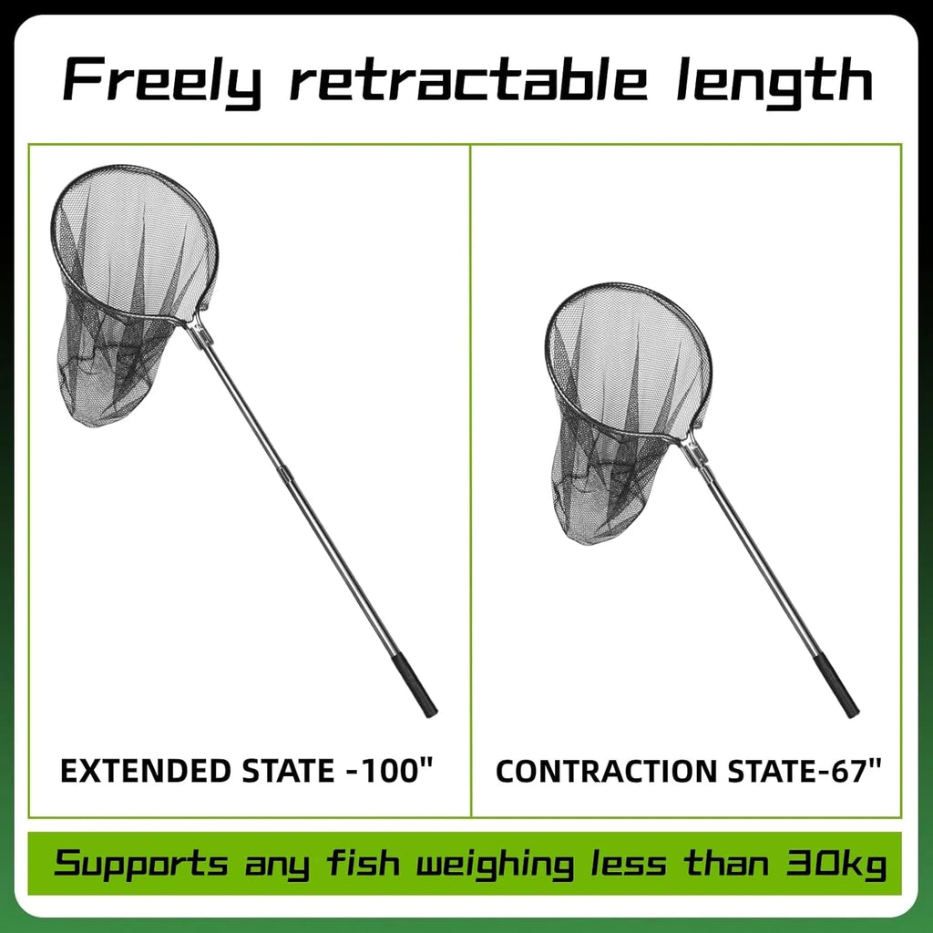 Fishing Net with Telescoping Handle, 20 Inch Net Opening L1411