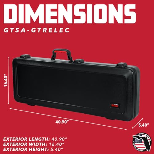 Molded Flight Case for Strat/Tele Style Electric Guitars with TSA Locking Latch U665