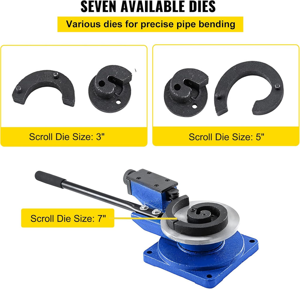 Metal Scroll Bender with 3 Tools for Steel, Brass, Copper, Aluminum D84367