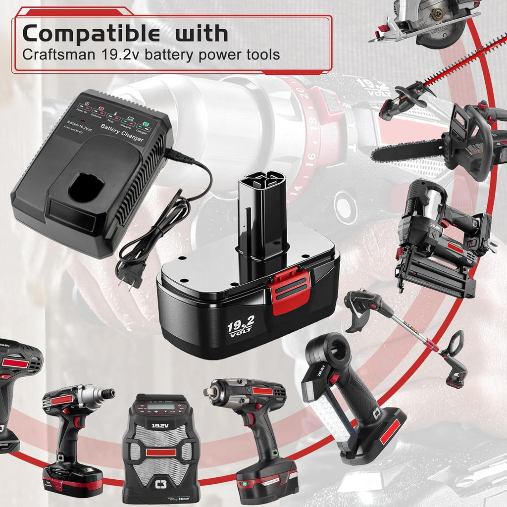 2 Pack 4500mAh Replacement for 19.2V Ni-MH Cordless Power Tool Battery X62336