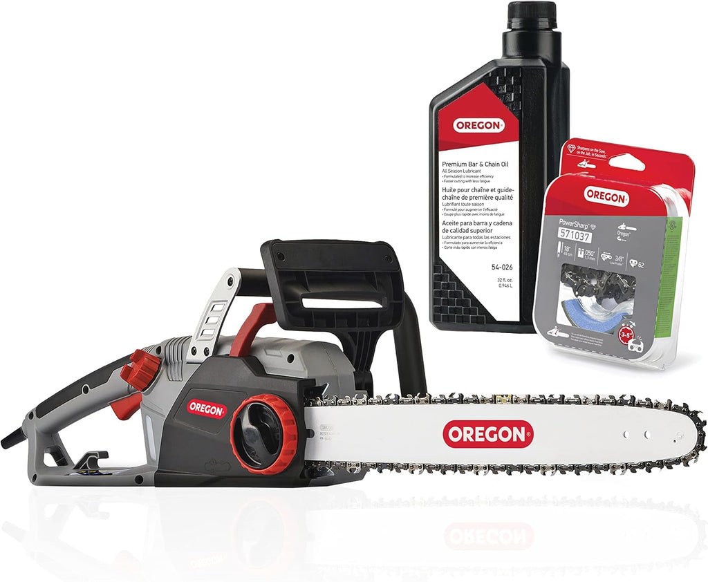 18-inch 15 Amp Self-Sharpening Corded Electric Chainsaw with Chain Brake W203995