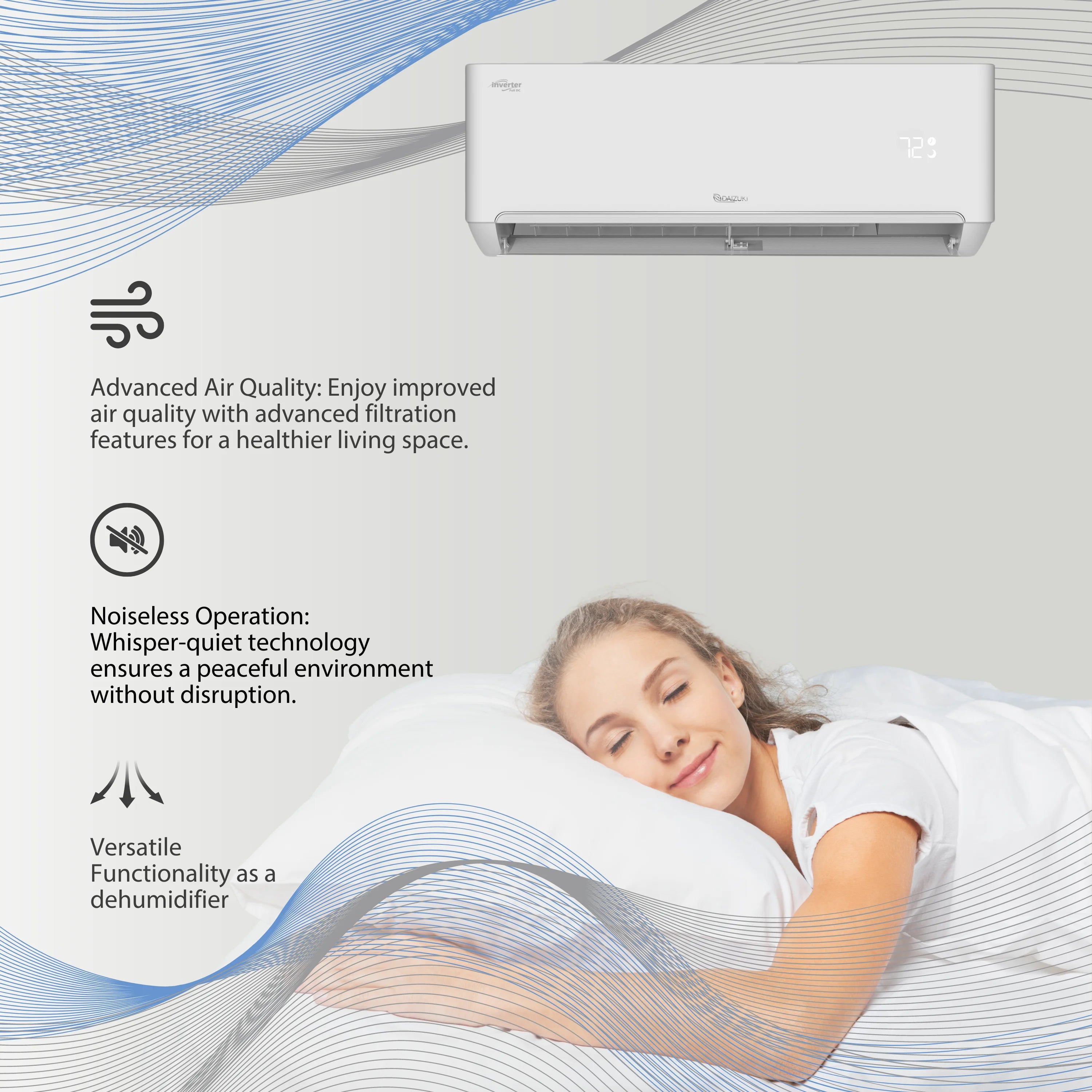 12,000 BTU Ductless Mini-Split Heat Pump System with WiFi, 220V V1164