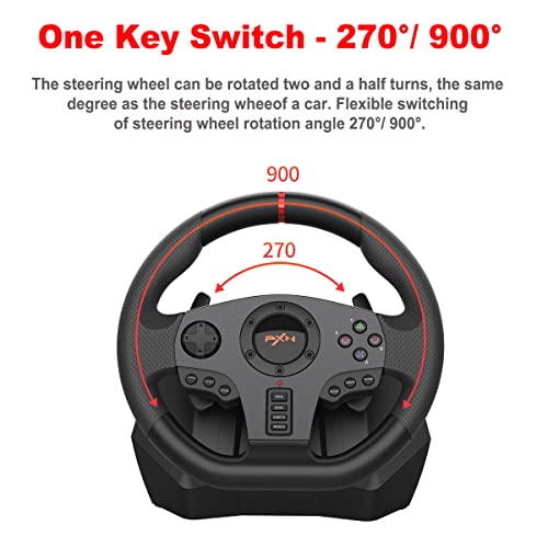 PC Steering Wheel Gaming with Linear Pedals and Dual Vibration L686