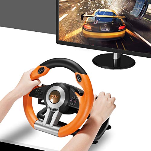 Xbox Steering Wheel 180° PC Gaming Racing Wheel with Linear Pedals and Paddles R493312