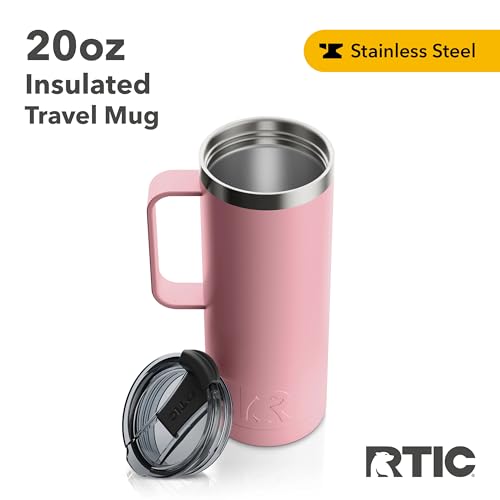 20 oz Stainless Steel Vacuum-Insulated Travel Mug with Lid and Handle Z619276