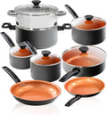 Gotham Steel Pro 13 Piece Pots and Pans Set Non Stick Cookware Set, Hard Anodized Cookware Sets, Pot and Pan Set, Kitchen Cookware Sets, Non Toxic Ceramic Cookware Set, Dishwasher Safe……