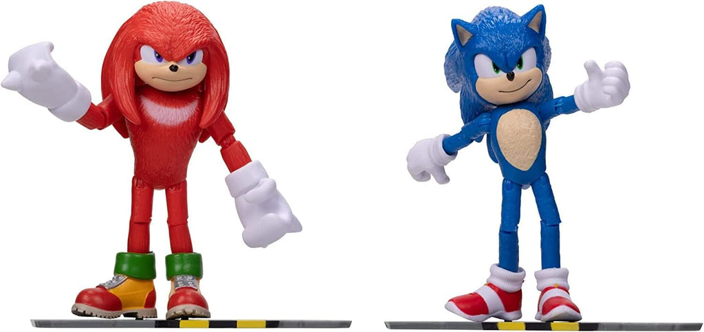 Sonic 2 Movie 4" Action Figure 2 Pack - Sonic & Knuckles I65678