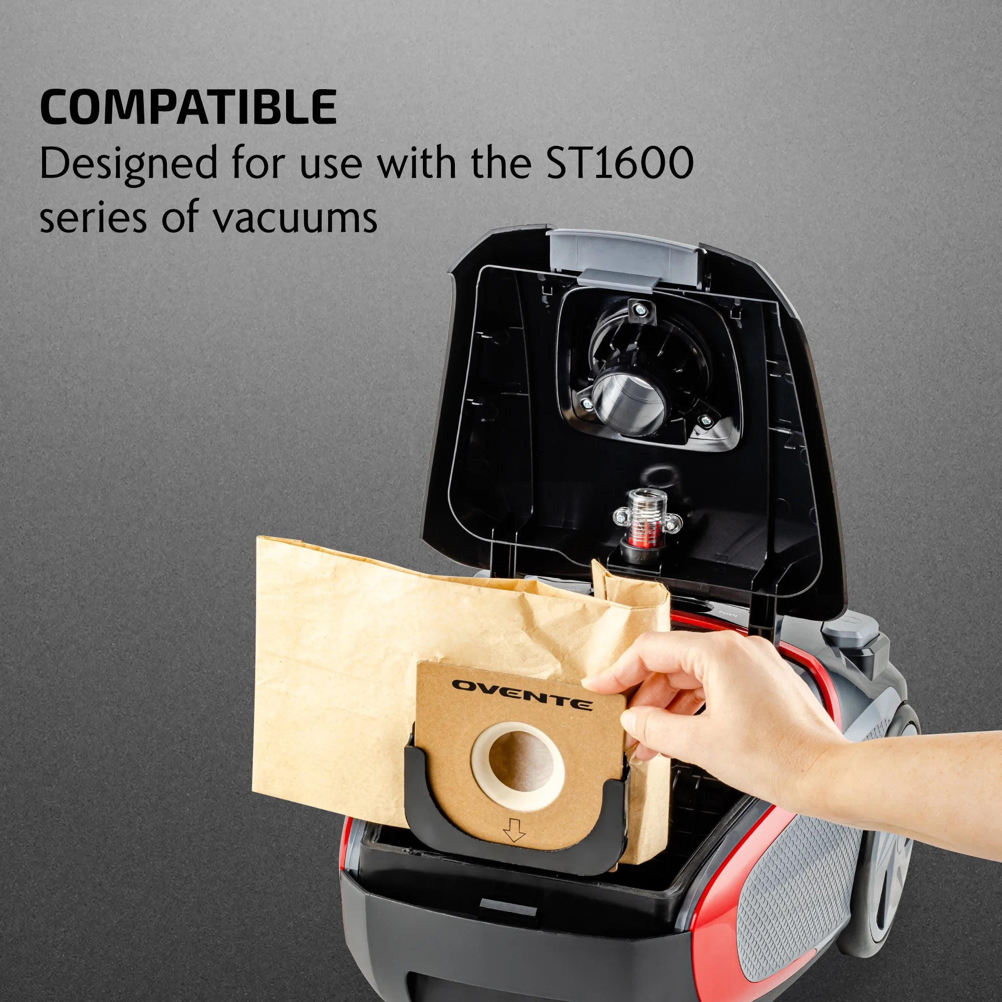 Disposable Compact Dust Bag Replacement for Canister Vacuum Cleaner, 8-Pack J89116