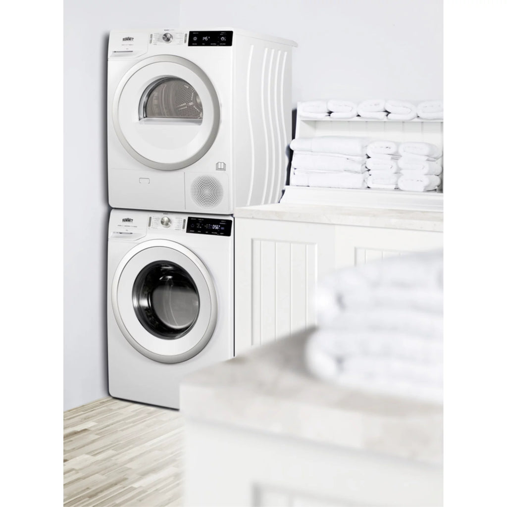Summit Sls24w3p 24" Wide 2.3 Cu. Ft. Front Load Washer And 24" Wide 3.88 Cu. Ft. Electric