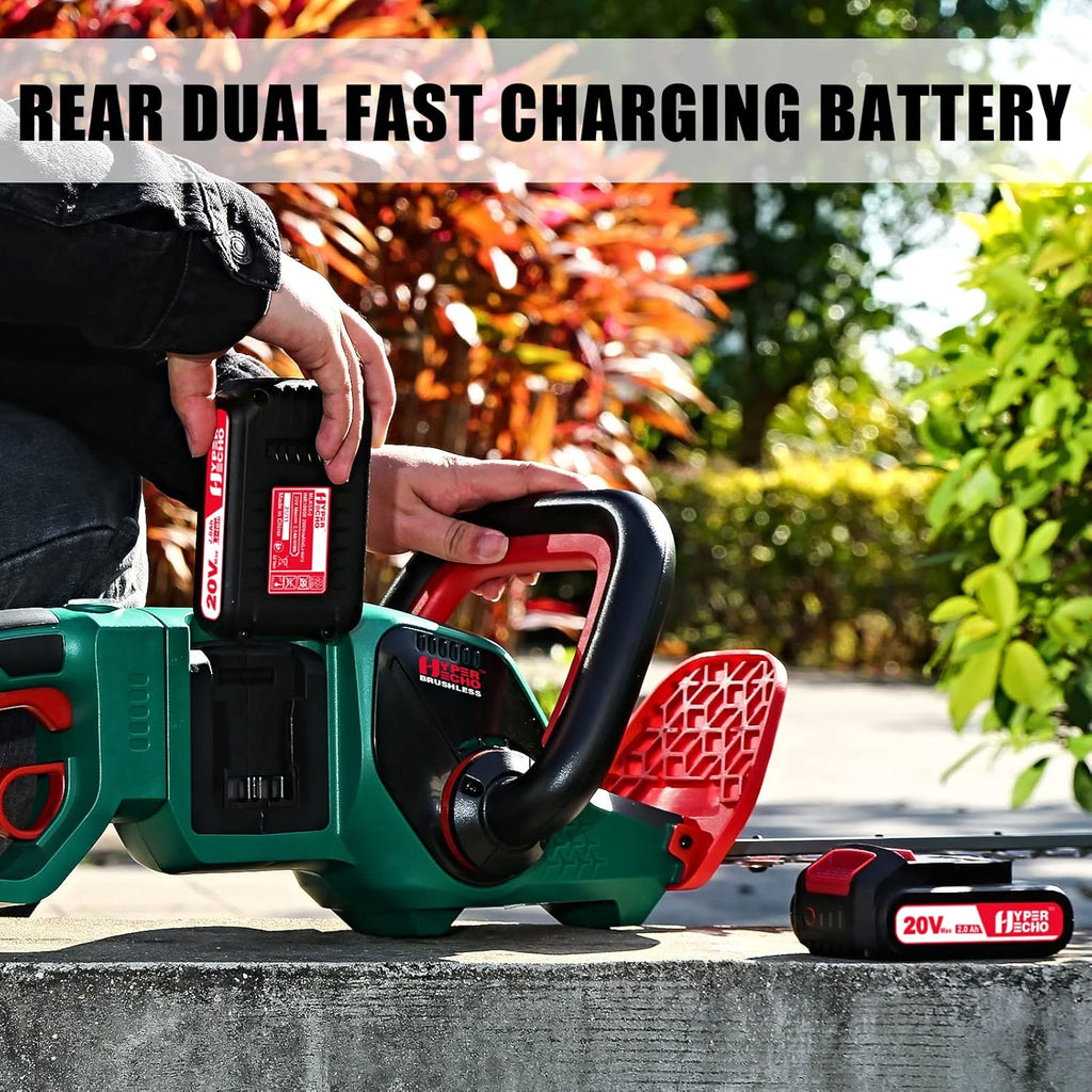 Cordless Hedge Trimmer 24-Inch with 2.0Ah Battery and Charger T581