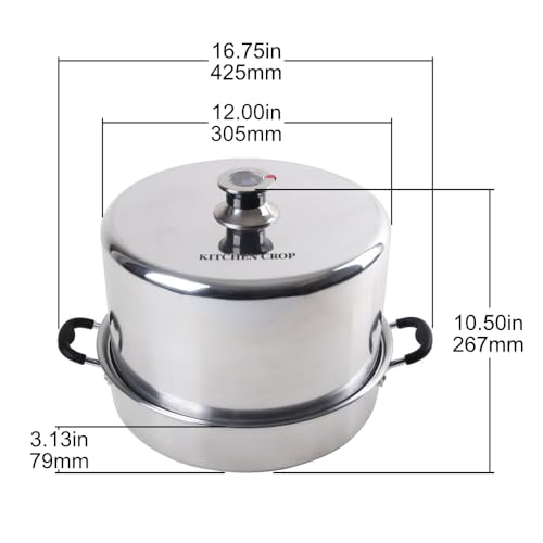 Steam Canner with Temperature Indicator, Stainless Steel J959