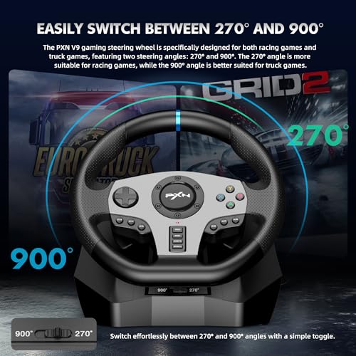 Racing Wheel 270°/900° with Shifter and Pedal for PS4, PC, PS3, Xbox E52251