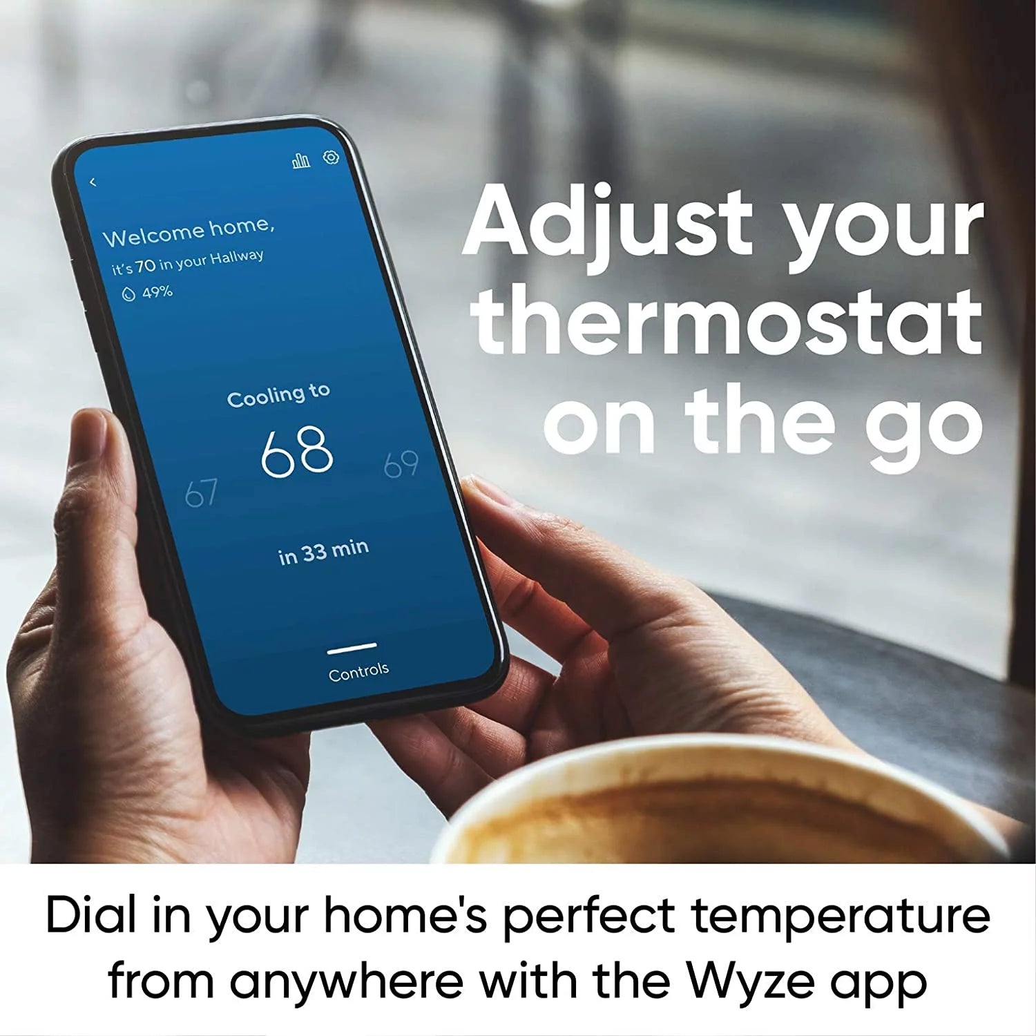 Smart WiFi Thermostat for Home with App Control, Black Z410688