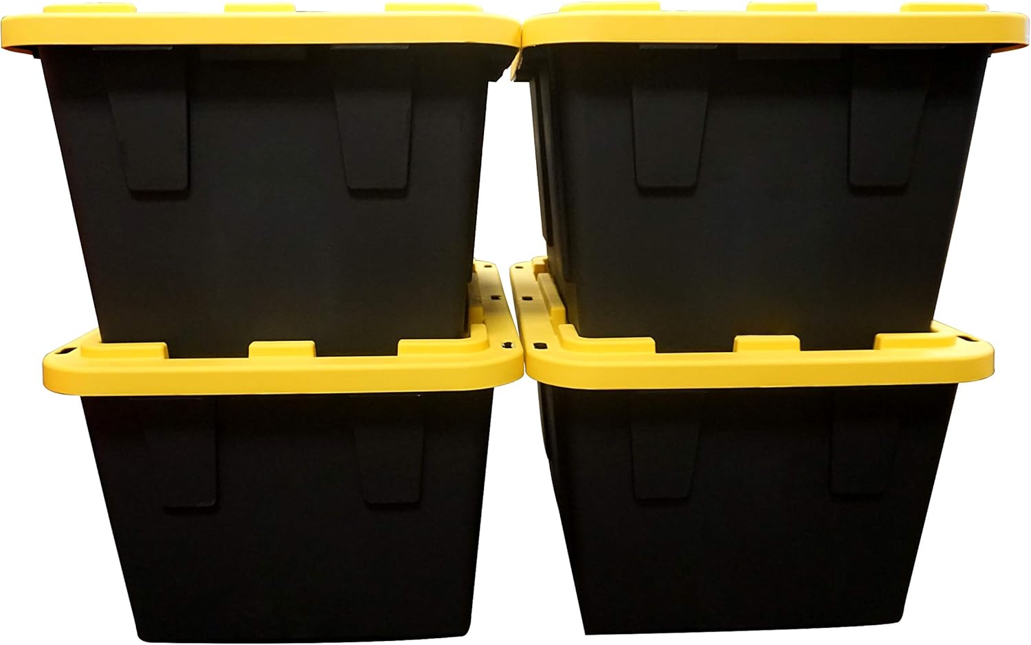 27 Gallon Heavy-Duty Plastic Storage Boxes with Lids, 4 Pack L522