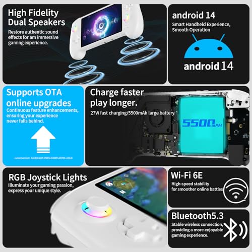 Handheld Retro Gaming Console with 33 Emulators and 5.48" AMOLED Display P9696