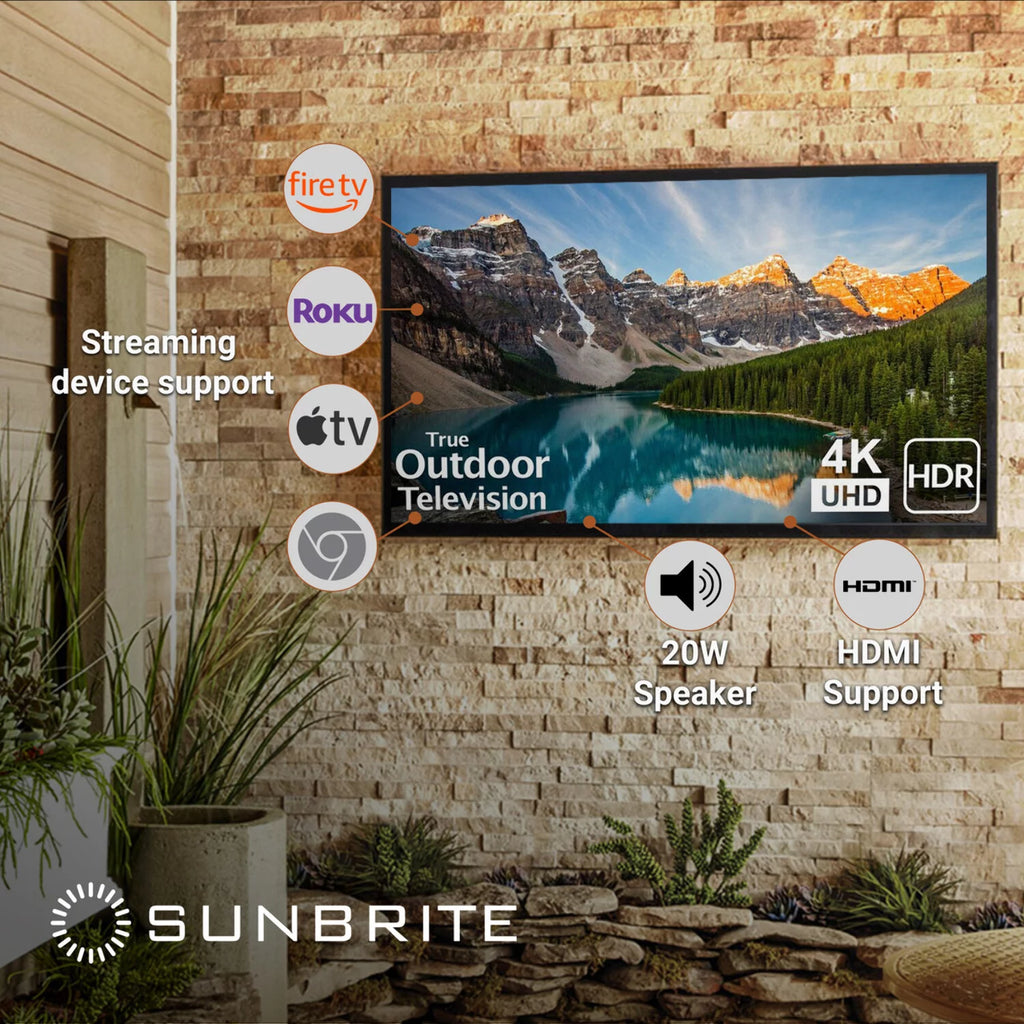 55-inch Full Shade Outdoor TV 4K Ultra HD HDR Weatherproof Television E836692