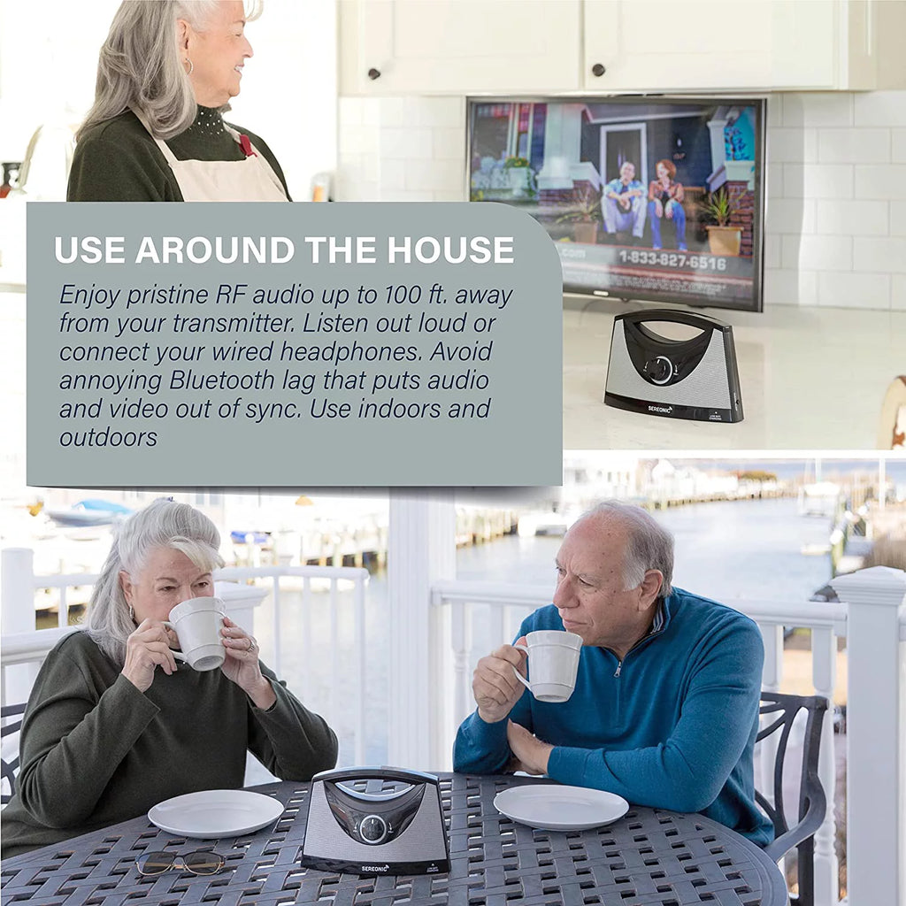 Portable Wireless TV Speakers for Smart TV with Audio Ports, 100ft Range U96290
