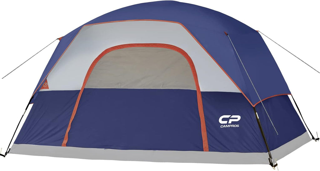 CAMPROS CP Tent 4/6 Person Camping Tents, Waterproof Windproof Family Dome Tent with Rainfly, Large Mesh Windows, Wider Door, Easy Setup, Portable with Carry Bag