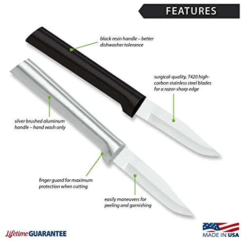 Peeling Paring Knife, Stainless Steel Blade, Pack of 2 B712734