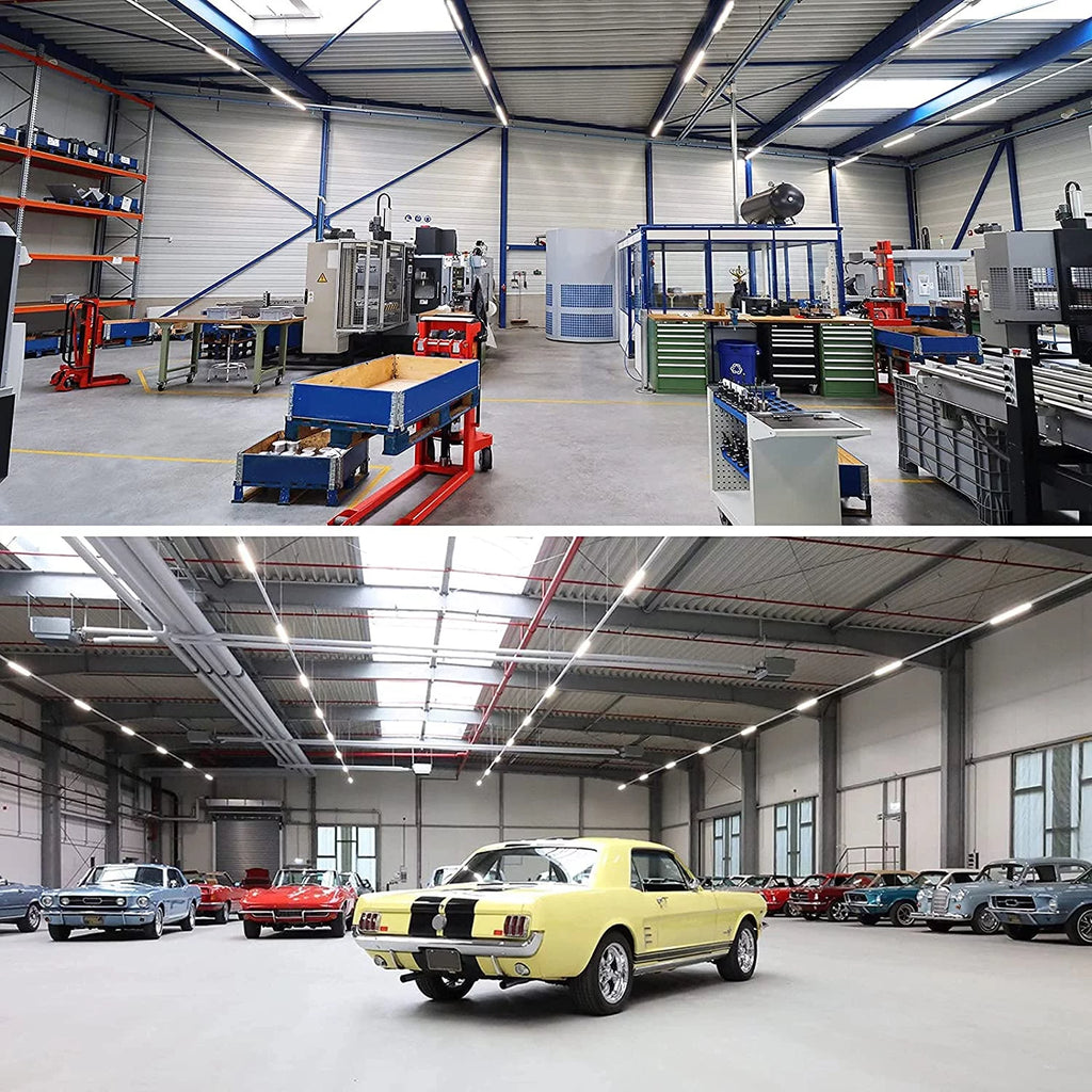 8FT LED Shop Light, 72W 9000LM 5000K, Linkable Tube Lights with Plug, 4 Packs Q258176