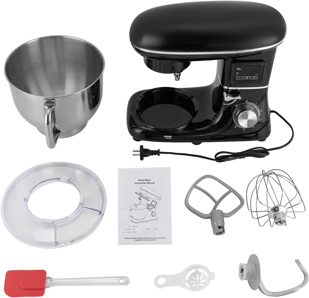 6.5QT Stand Mixer, 1350W 6 Speed Tilt-Head, Electric Kitchen Mixer F361698