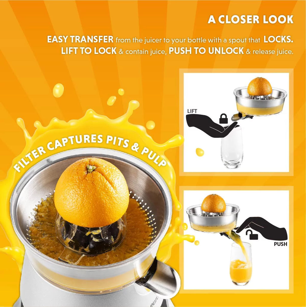Electric Citrus Juicer Squeezer for Orange, Lemon, Grapefruit, 300W M521664